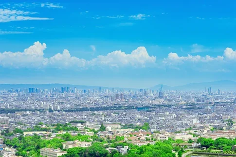 大阪の郊外の風景