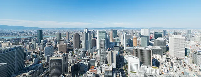 大阪の都市部の風景