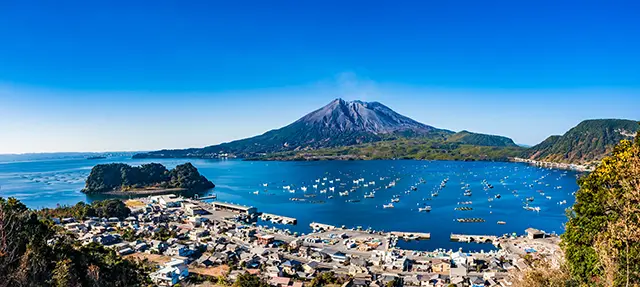 九州の鹿児島県の風景
